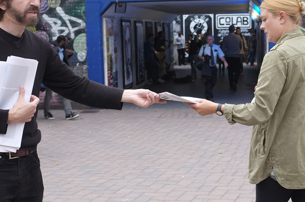 Daily Record (performance): photo: Roser Diaz for Art in Bearpit