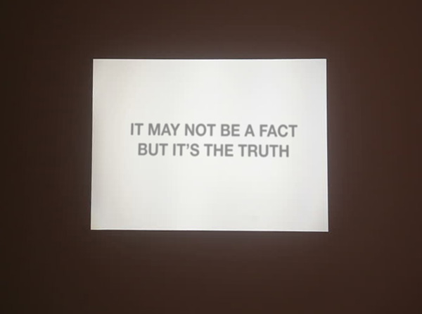 POST TRUTH IN CAPS SLIDE