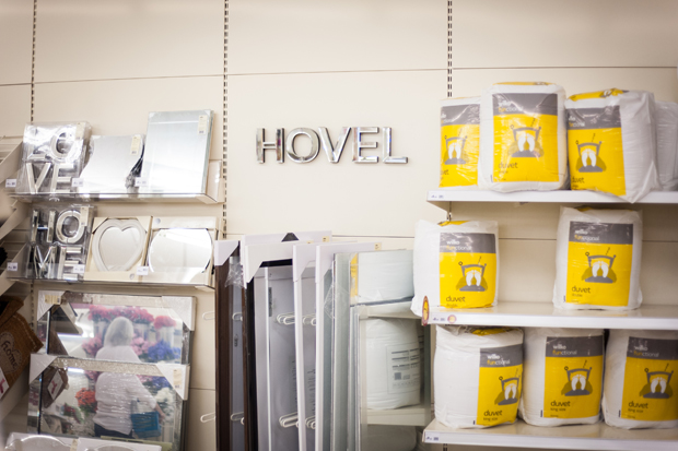 Hovel (installation view): Wilko's mirror packs (LOVE + HOME = HOVEL)