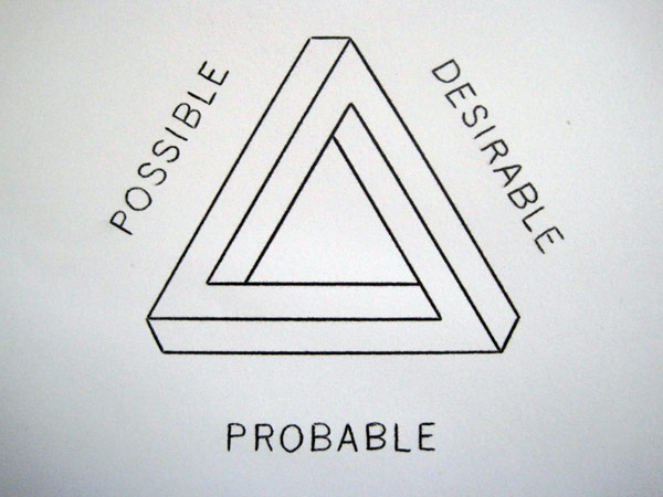 Possible Desirable Probable: Carbon copy drawing, 2011