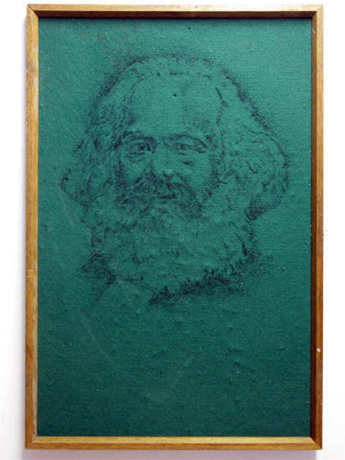 Notes on Marx (Pointillism, Art History Backwards)
Noticeboard drawing using pinholes, 56cmx86cm
Kypros Kyprianou, 2012