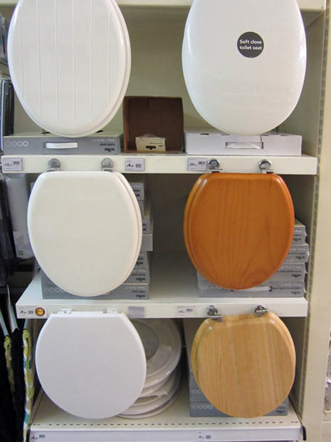 Wilko's toilet seat display